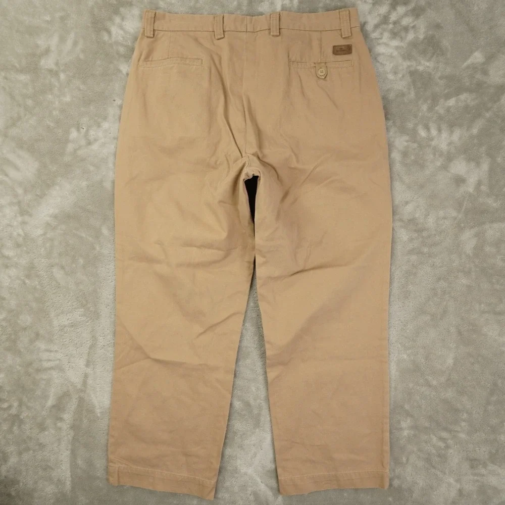 Docker's Iconic Khaki Flat Front Pants Relaxed Straight Fit Men's 36x30 NWT